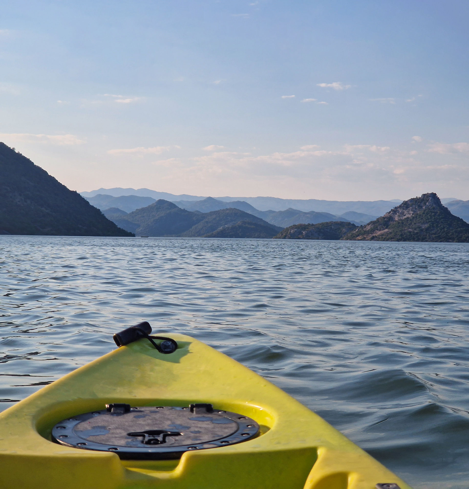 Kayak on lake